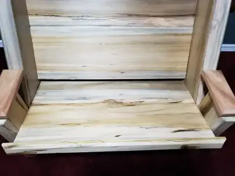 Light wood armchair before finishing